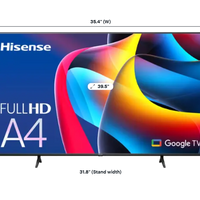 Hisense - 40" Class A4 Series LED Full HD 1080P Smart Google TV (2023)